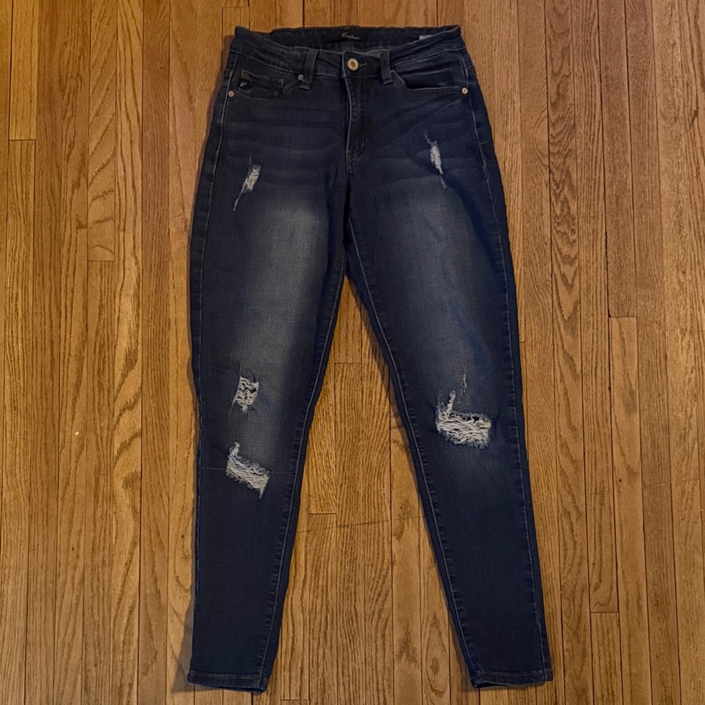 KanCan Dark Blue Distressed Skinny Jeans